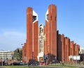 Modern sacral architecture - St. Thomas Apostle church in Warsaw, Poland Royalty Free Stock Photo